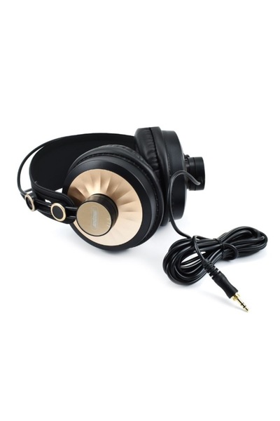 Mihai D68 wired stereo headphones with 3.5 mm jack, black