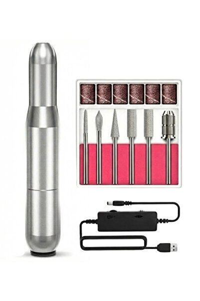 ELLEA NAIL Metal Body Milling File Machine Manicure Pedicure Device and 6 Pie...