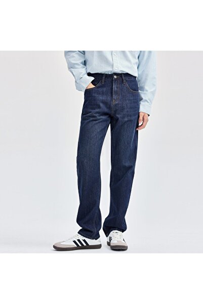 Giordano Men’s Regular Fit Mid Rise Elastic Waist Denim Jeans | Online Exclusive