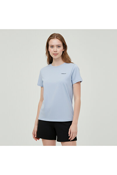 lumberjack C Neck Women's Blue Round Neck T-Shirt