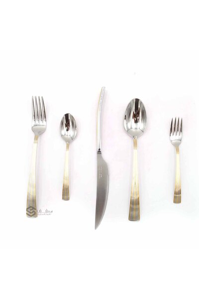 SQF 30-piece gold cutlery set (spoons, forks, and knives)