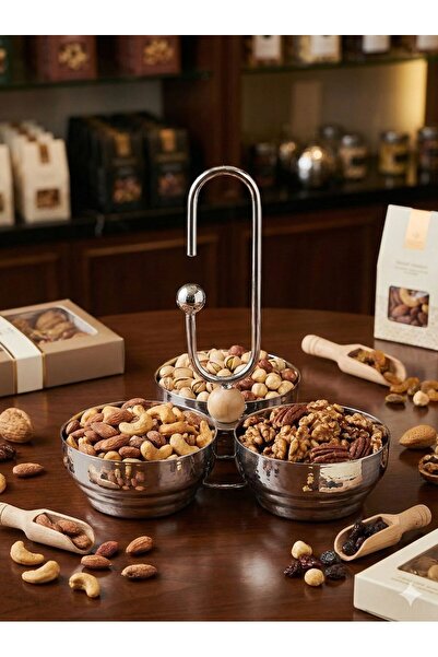 PA New stainless steel plate with base / Bowl size 10 cm, column height 21 cm