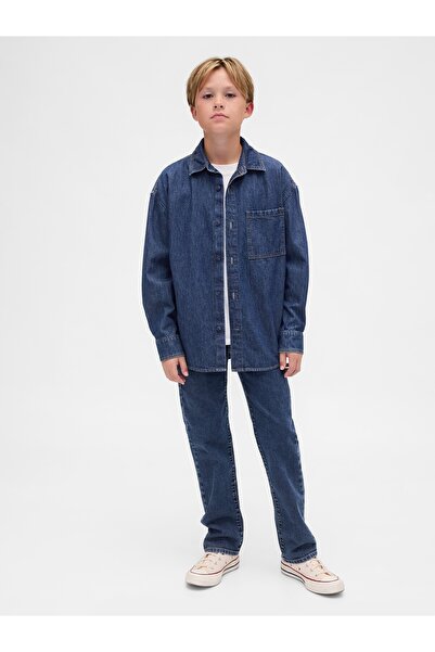 GAP Erkek Çocuk Mavi Straight Jean Pantolon