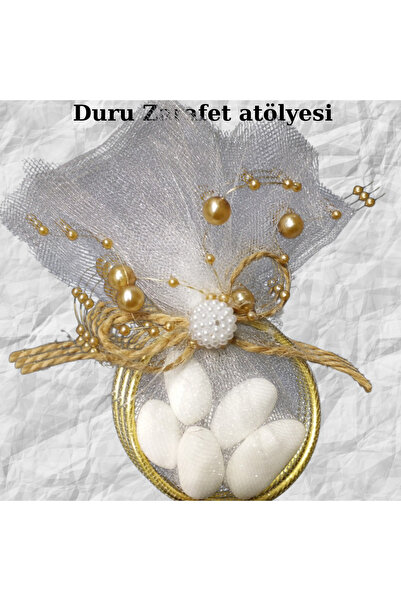 Duru Zarafet Atölyesi Halka içinde beyaz şeker kına nişan hediyelik