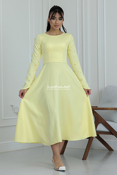 modern designer Soft Eid dress with sleeves