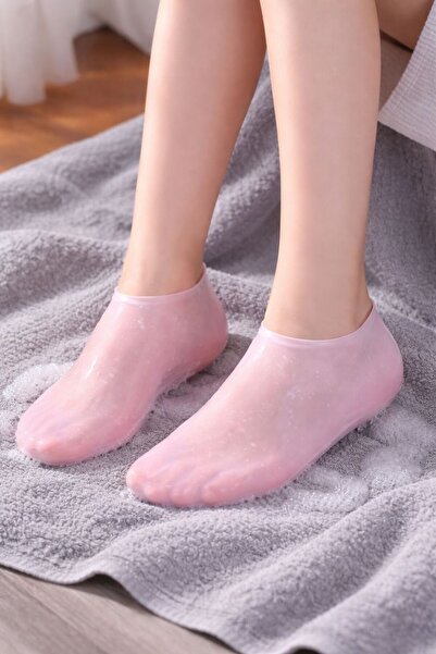 RSC MARKETİM Silikon Nemlendirici Spa Jeli Topuk Çorap - Ayak Bakımı Çorabı