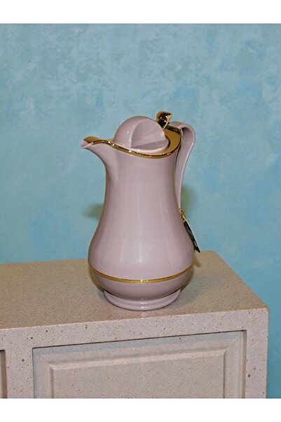 WDA إبريق قهوة حراري سعة 1 لتر - حواف ذهبية، ترمس معزول حرارياً لحفظ المشروبا...