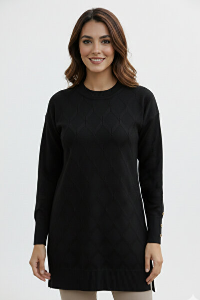 benguen Patterned Tunic N3288 Black