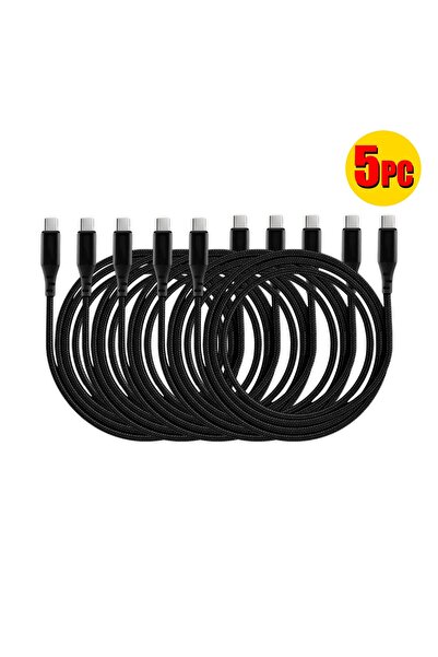 BUYMART كابل شحن سريع من النوع C إلى النوع C مضفر، 5 قطع