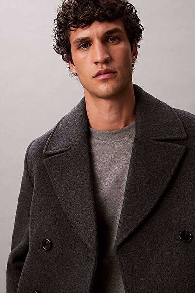 Calvin Klein Erkek Face Concrete Kaban - Antrasit