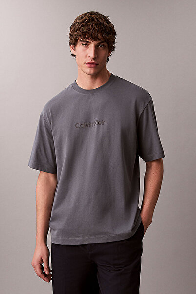 Calvin Klein Men's Relexed Standard T-Shirt - Anthracite