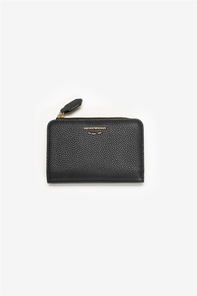 Emporio Armani Kadın Marka Logolu Çoklu Kart Bölmeli Suni Deri Siyah Kartlık ...