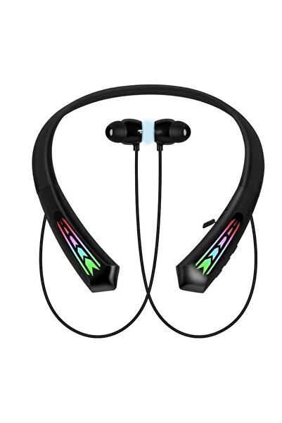 Mihai Căști sport stereo Bluetooth Q EF19 cu LED RGB, pentru alergare și fitness