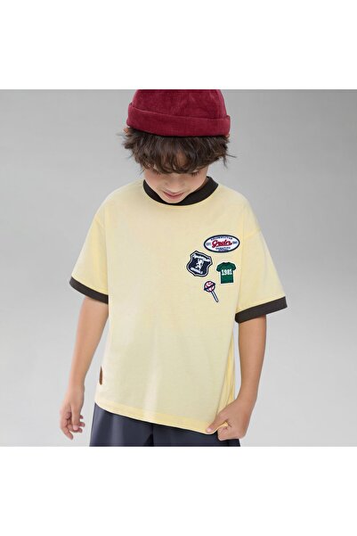 Giordano Junior Relaxed Embroidered T-Shirt