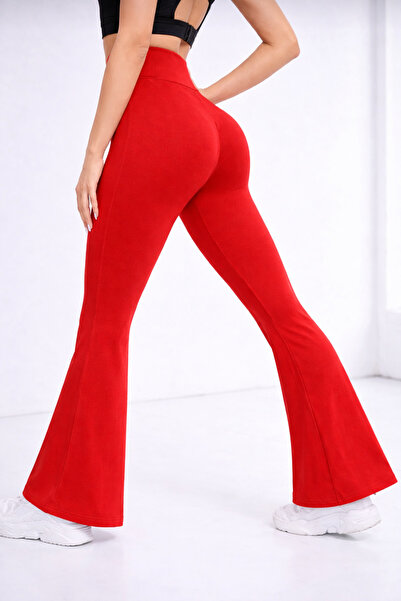 CARABO MODA High-Waist Flared Leggings