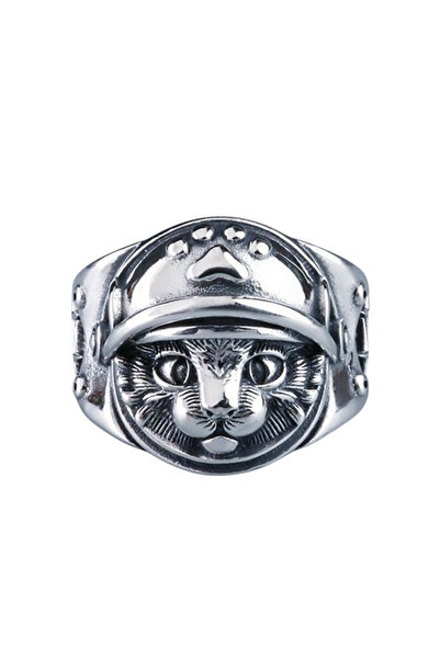 EFAYN.RO Unisex ring, knight cat model, cat dynasty theme, adjustable, light ...