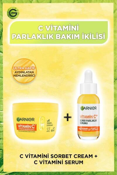 Garnier C Vitamini Fresh & Bright Aydınlatıcı Nemlendirici Sorbe Yüz Kremi, C...