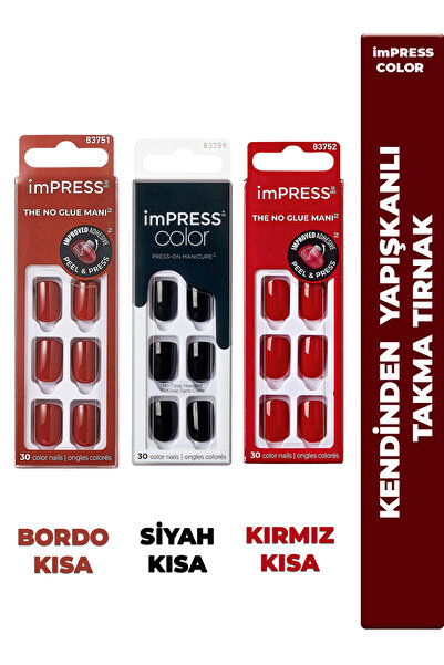 Impress Kendinden Yapışkanlı Takma Tırnaklar KIMC12-20-13