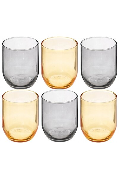 FLORINA Set of 6 Tumbler glasses, glass, 300 ml, 9.20 x H. 7.30 cm