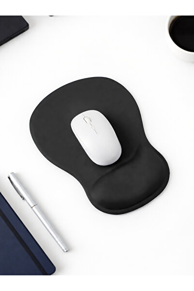 BLACK DEER Mouse Pad with Wrist Support, Non-Slip Base, Black Mouse Pad, Offi...