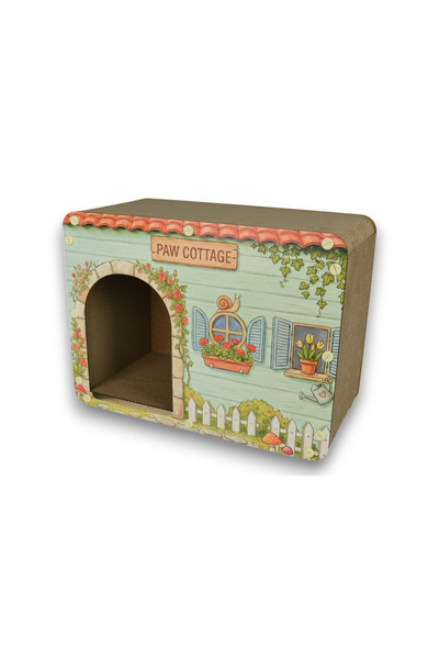 Rotipet Shebo Loft 2'si 1 arada Kedi Evi ve Tırmalama - Değiştirilebilir Ön Panel - Catnip Hediyeli