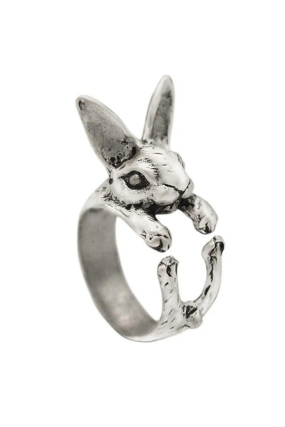 EFAYN.RO Retro ring, friendly bunny pattern, universal size, adjustable, unis...