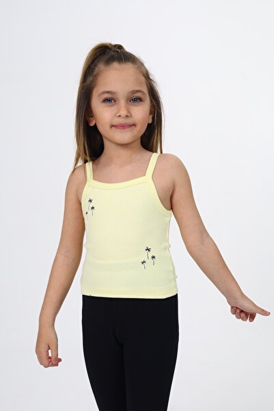 Toontoy Girl's Printed Square Neck Basic Undershirt