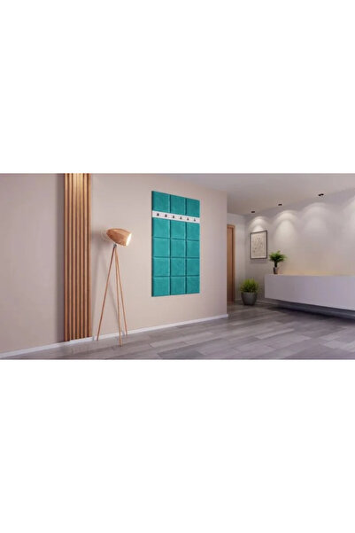 Mobila ABC Hall Coat Rack Klaus VII, White/Turquoise