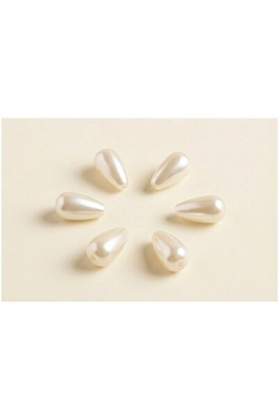 BEİLYS COSMETİCS & ACCESSORY 30 Pieces Cream Perforated Drop Beads Set (20X12...