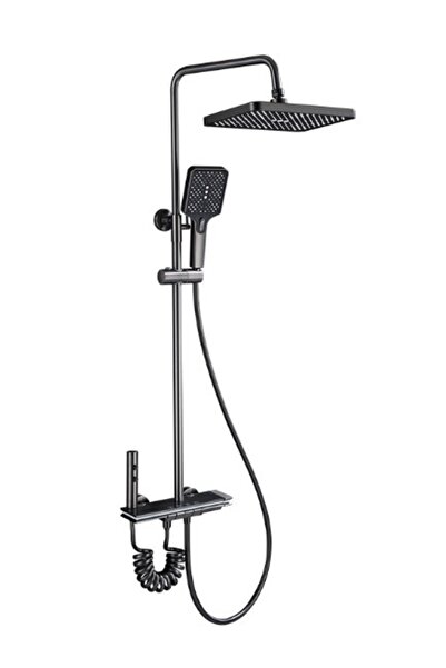 BASE Set de duș inteligent pentru baie cu afișaj digital cu 4 funcții, duș cu...