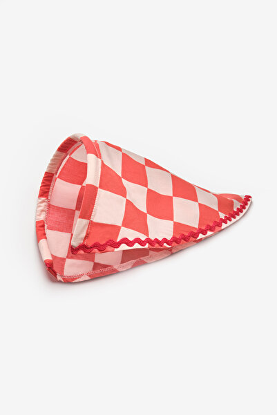 Le Mabelle Κοριτσίστικη τριγωνική μπαντάνα με σχέδιο κόκκινο σκακιέρα