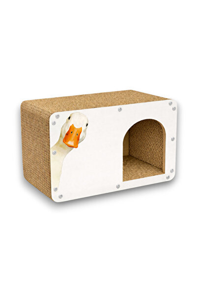 Rotipet Shebo Loft 2'si 1 arada Kedi Evi ve Tırmalama - Değiştirilebilir Ön P...