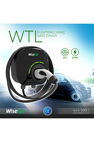WiseCar WTL – Yapay Zeka Destekli Akıllı Elektrikli Araç Şarj Cihazı | 22 kW | Mobil Uygulama