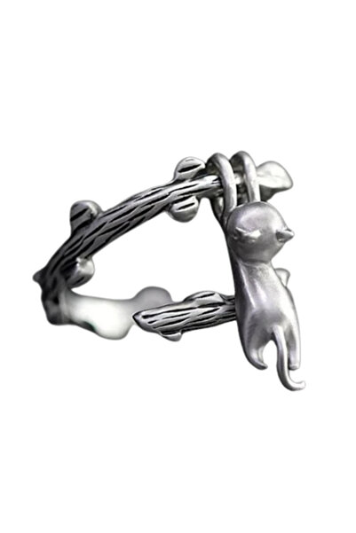 EFAYN.RO Cute ring, playful cat pattern, universal size, adjustable, unisex, ...