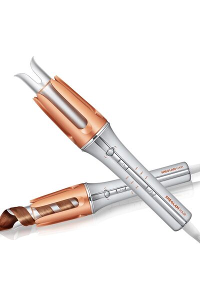 Laxum مكواة تجعيد الشعر مقاس 1 بوصة بثلاث درجات حرارة، تسخين سريع، دوران ثنائ...