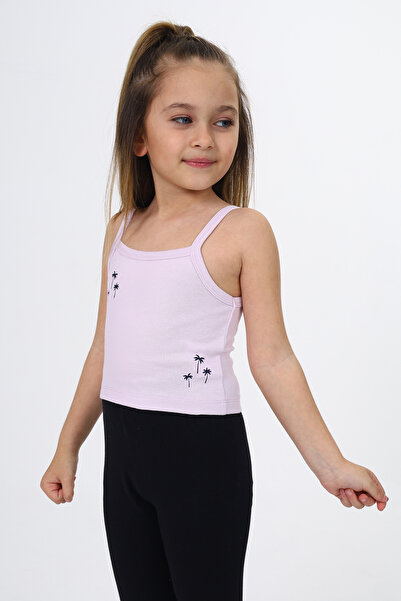 Toontoy Girl's Printed Square Neck Basic Undershirt