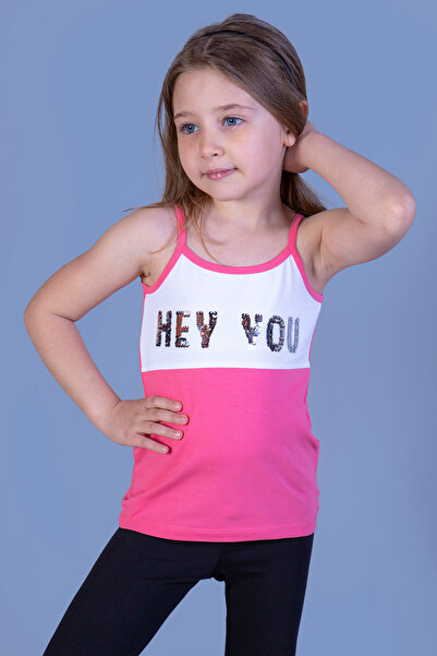 Toontoy Girl's Printed Square Neck Basic Undershirt