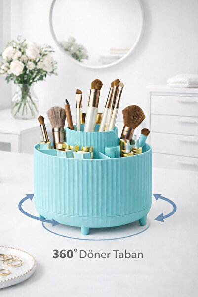 Blackstar 360 stepeni rotirajući organizator četkica za šminku sa 5 odjeljaka...