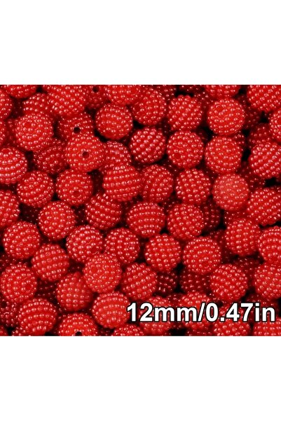 Forma Mărgele decorative tip Mură 12mm – Rosu, efect 3D 12mm