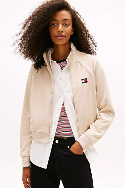 Tommy Hilfiger Kadın Badge Track Ceket - Bej