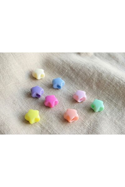 BEİLYS COSMETİCS & ACCESSORY 25 Τεμάχια Πολύχρωμες Ακρυλικές Χάντρες Αστέρια ...