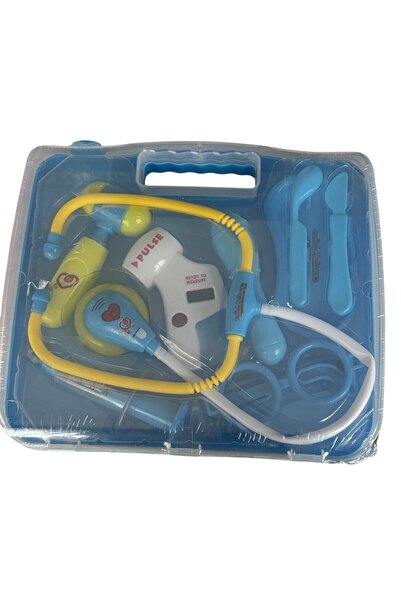 ADIRI SHOP Комплект лекар за деца в синьо куфарче, аптечка с аксесоари, ролев...