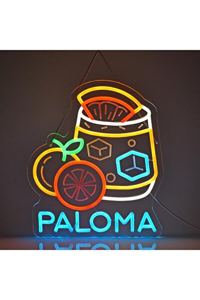 Slasa Paloma Neon Sign 38x32 cm with 6mm Acrylic Base LED Wall Decor Multicol...