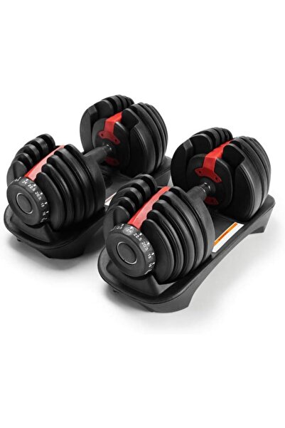 Delta Power ADJUSTABLE DUMBBELLS with Quick Automatic 15 Different Weights Ad...
