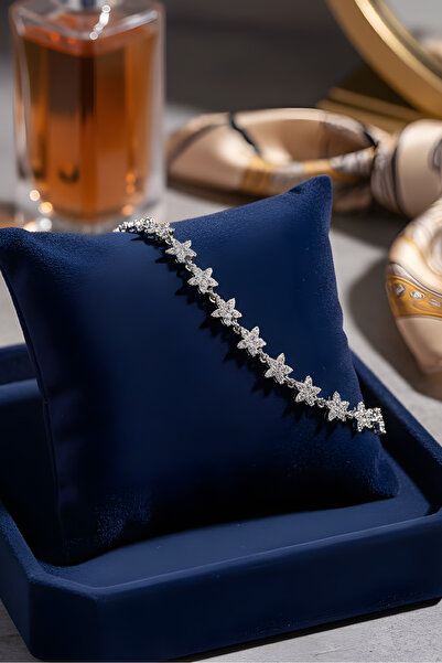 XP XUPİNG Aura Lüks Yıldız Model Su Yolu Bileklik Gümüş Rengi Zirkon Taşlı Xu...