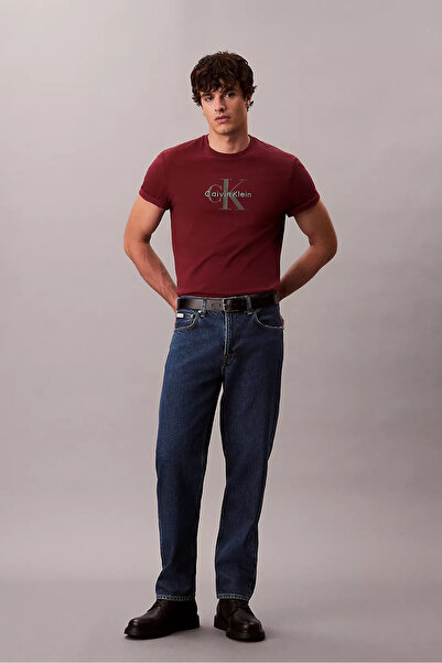 Calvin Klein بنطلون جينز رجالي 5Pkt 90S Taper Harbour باللون الأزرق - أزرق