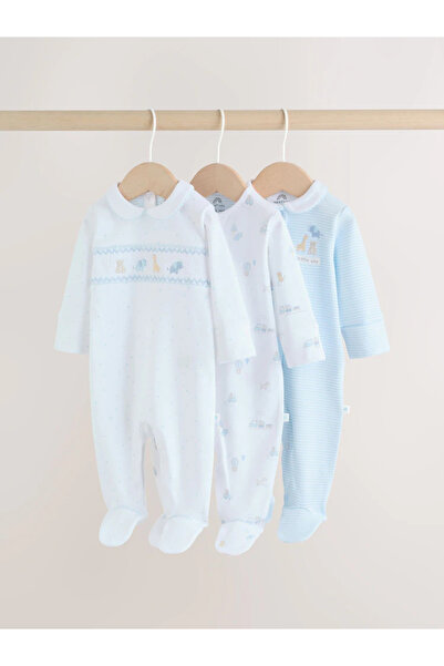 Next Baby 100% Organic Cotton Animal Patterned 3-Piece Sleeping Bag Set Alyh4...