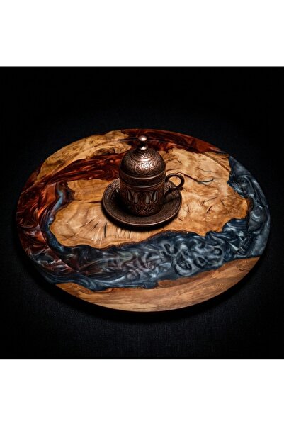 resinwoodliving Falcı – Zeytin Ağacı & Epoksi Sunum Tepsisi