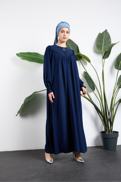 OKTAYUSTA COLLECTİON V Robalı Mevlana Cut Tesselated Ferace Navy Blue