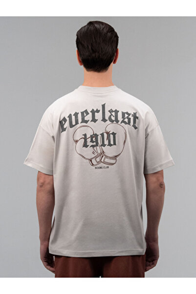 EVERLAST Ανδρικό μπλουζάκι Graphic Collection oversized σε ανοιχτό γκρι